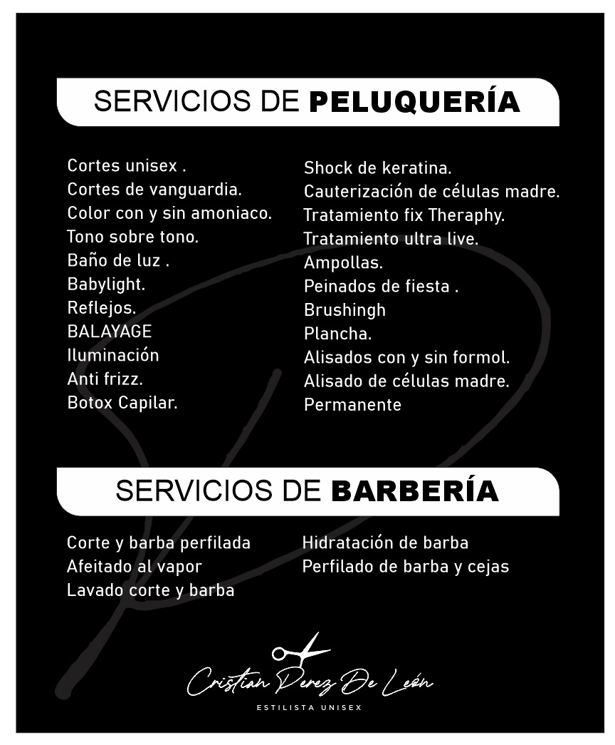 Servicios de peluquería y barbería
